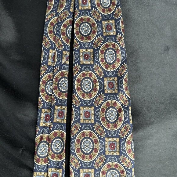 Vintage JSACO 100% Silk Tie Multicolored Patterned Statement Piece - Picture 7 of 16